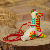 Филимоновская игрушка - свисток «Собака» Филимоновская игрушка - свисток «Собака»