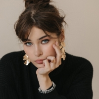 Серьги металл &laquo;Атмосфера&raquo; сжатые цветы, цвет золото