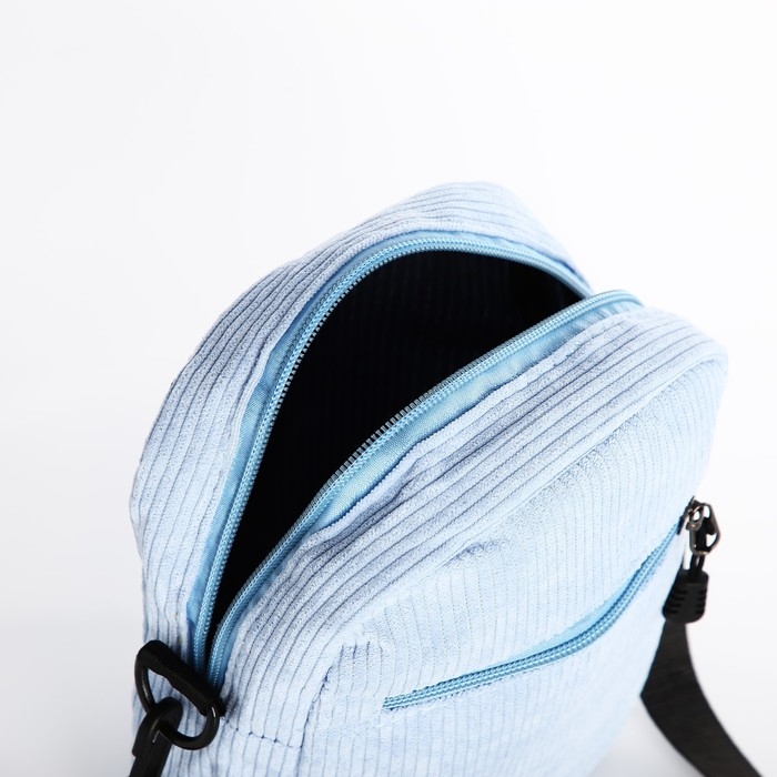 Сумка молодёжная на молнии, цвет голубой Сумка молодёжная на молнии, цвет голубой