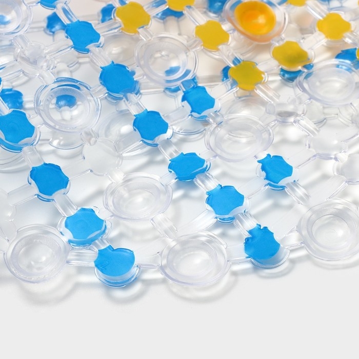 Коврик противоскользящий в ванну Доляна &laquo;Влюблённые уточки&raquo;, на присосках, 35&times;65 см