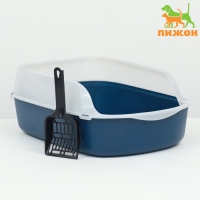 Туалет с бортом, 50х35х18 см, синий Туалет с бортом, 50х35х18 см, синий