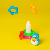 Пирамида «Пингвин на цветке», 5 колец Пирамида «Пингвин на цветке», 5 колец