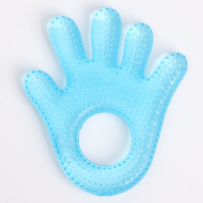 Прорезыватель охлаждающий с водой &laquo;Ладошка&raquo;, цвет голубой, Крошка Я