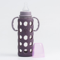 Бутылочка в силиконовом чехле, стекло, классическое горло, +6мес., 240мл., цвет МИКС для девочки Бутылочка в силиконовом чехле, стекло, классическое горло, +6мес., 240мл., цвет МИКС для девочки