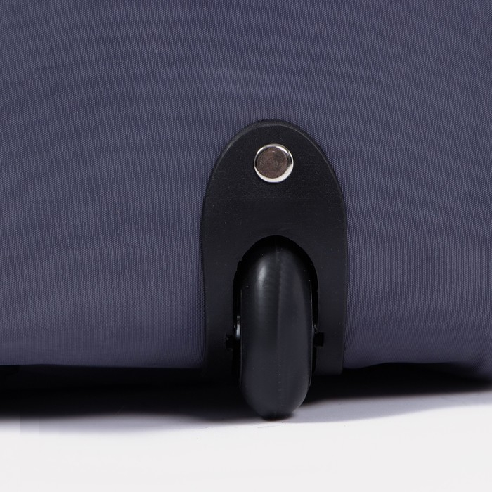 Сумка дорожная на колёсах, отдел на молнии, отдел для обуви, 3 наружных кармана, длинный ремень, цвет серый Сумка дорожная на колёсах, отдел на молнии, отдел для обуви, 3 наружных кармана, длинный ремень, цвет серый