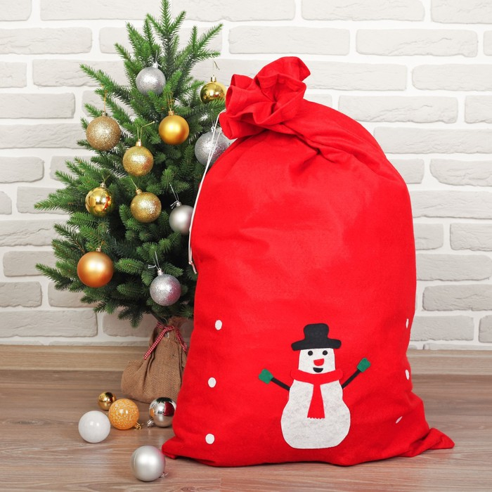 Мешок Деда Мороза &laquo;Снеговик&raquo;, 60 &times; 95 см