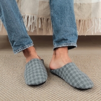 Тапочки мужские, размер 44-45, цвет серый