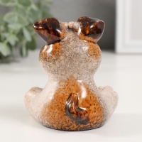 Сувенир керамика "Пёсик сидит" 7,8х8,8х9,5 см