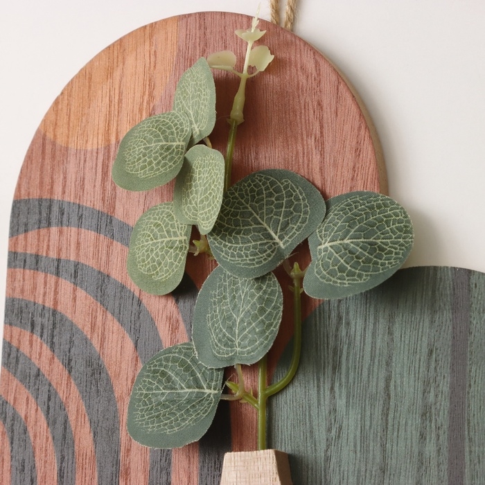 Крючки декоративные дерево Крючки декоративные дерево "Абстракция. Цветочек в вазе" 1,5х19,2х23,3 см