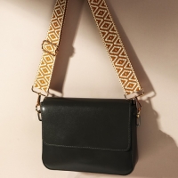 Ручка для сумки «Ромбы», стропа, 135 ± 3 × 3,8 см, цвет горчичный/белый Ручка для сумки «Ромбы», стропа, 135 ± 3 × 3,8 см, цвет горчичный/белый