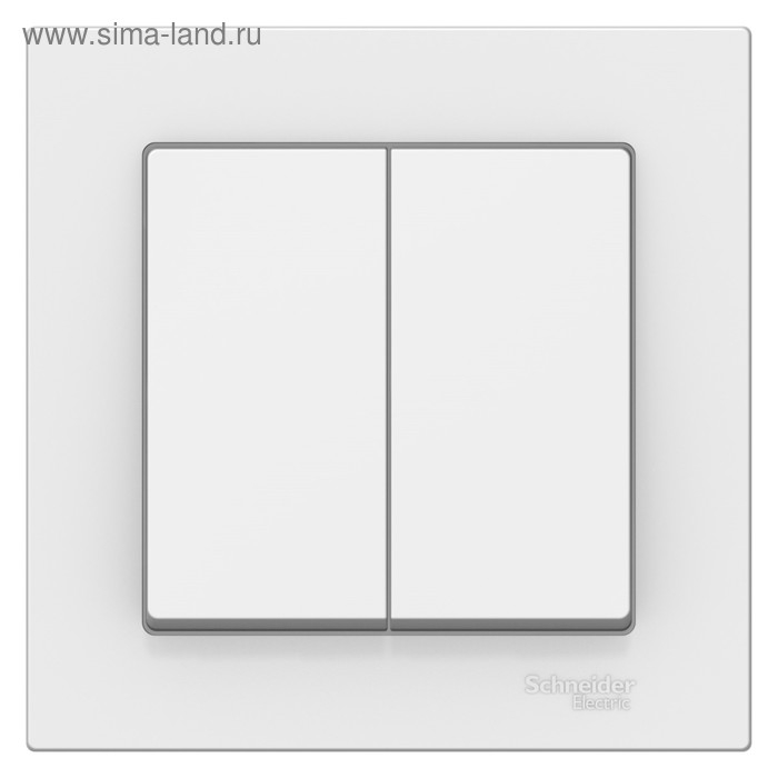 Выключатель SE ATLASDESIGN, 10 А, 2 клавиши, IP20, скрытый, белый, ATN000152 Выключатель SE ATLASDESIGN, 10 А, 2 клавиши, IP20, скрытый, белый, ATN000152