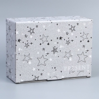 Коробка подарочная сборная, упаковка, &laquo;Звёзды&raquo;, 26 х 19 х 10 см