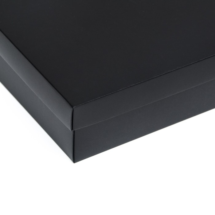 Коробка подарочная складная, упаковка, крышка-дно, чёрная, 20 х 20 х 6 см Коробка подарочная складная, упаковка, крышка-дно, чёрная, 20 х 20 х 6 см