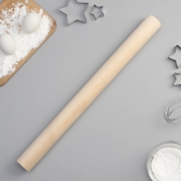 Скалка прямая Доляна, 50&times;4.3 см, берёза