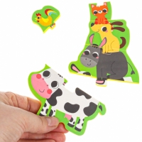 Мягкий пазл для малышей &laquo;Пирамидка: Животные фермы&raquo;, 5 деталей, Крошка Я