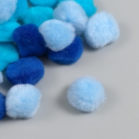 Декор для творчества "Помпончики. Голубое небо" d=2,5 см набор 30 шт