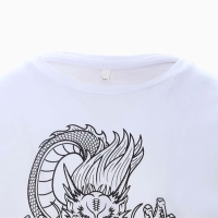 Футболка мужская «Дракон», цвет белый/принт чёрный, размер 48 Футболка мужская «Дракон», цвет белый/принт чёрный, размер 48