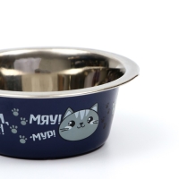 Миска стандартная "Пижон. Дом там, где кот", 225 мл Миска стандартная "Пижон. Дом там, где кот", 225 мл