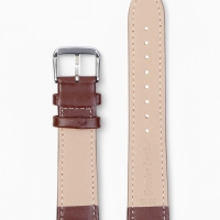 Ремешок для часов кожаный с быстросъемными шпильками, 20 мм,  l-20 см, коричневый