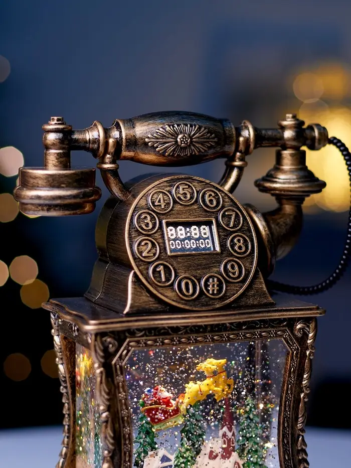 Фигура светодиодная "Телефон" 34х16х9 см, 3хААА (не в компл.), музыка, USB, Т/БЕЛЫЙ