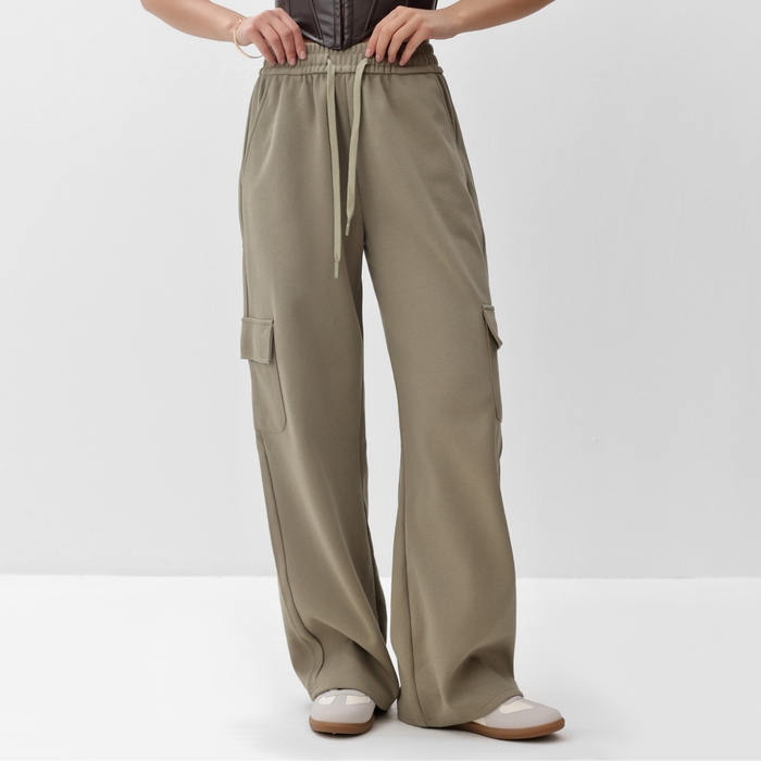 Брюки женские MIST размер S, оливковый Брюки женские MIST размер S, оливковый