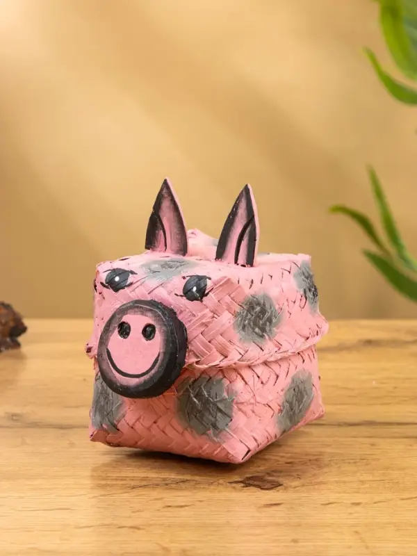 Корзинка &laquo;Поросёнок&raquo;, 8&times;8&times;13 см, бамбук