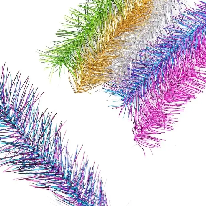 Мишура новогодняя &laquo;Пушистая&raquo; двойная, d-6 см, L-200 см, МИКС