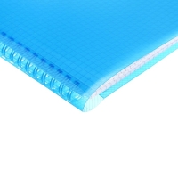 Тетрадь-папка А4 80л кл "FolderBook", пласт обл на закрыт греб с клапан на резинке, синяя