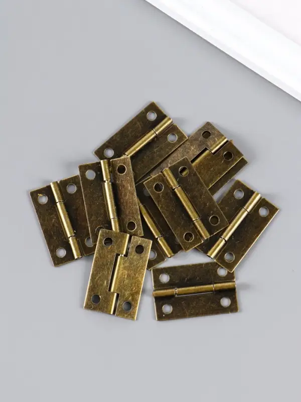 Петля для шкатулки металл с прямыми углами бронза набор 10 шт 2,2х3,68 см