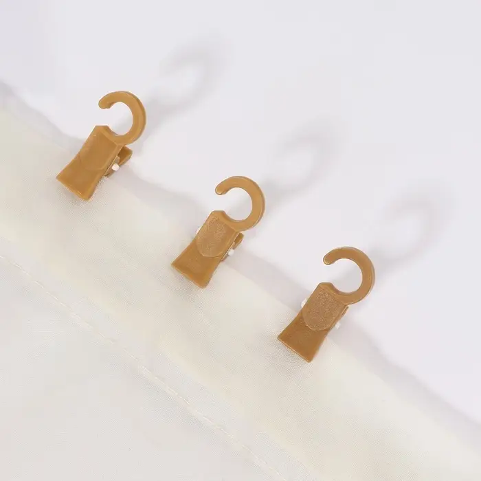 Зажим для штор, на кольцо, 35 &times; 20 мм, цвет тёмный ясень, цена за 1 штуку