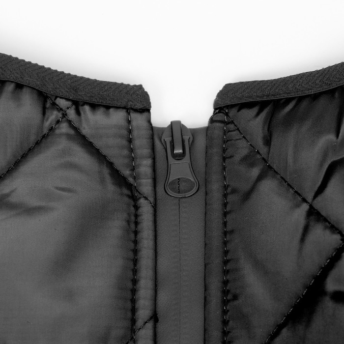 Куртка для больших собак, мембрана, XL (ДС 40, ОШ 41, ОГ 56 см), серо-чёрная