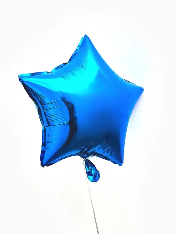 Воздушные шары фольгированные 18" "Звезда" цвет синий, набор 5 штук
