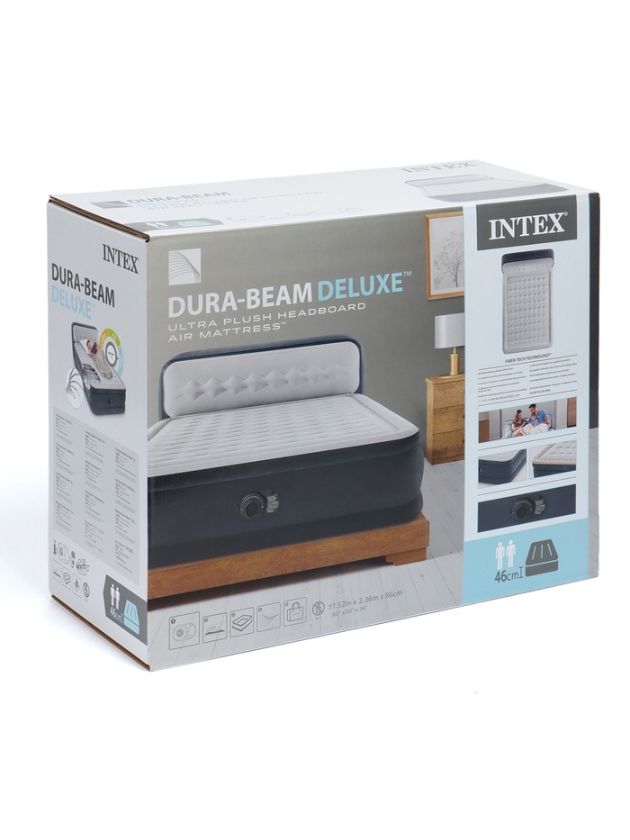 Кровать надувная QUEEN ULTRA с изголовьем 152 х 236 х 86 см, с встр насосом 64448ND