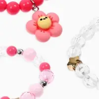 Набор браслетов детский Выбражулька &laquo;Цветок&raquo; 3 шт. d=6 см. бело-розовый