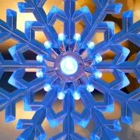 Подвеска светодиодная &laquo;Снежинка&raquo; 14 см, 1 LED, от батареек LR41&times;3, свечение RGB