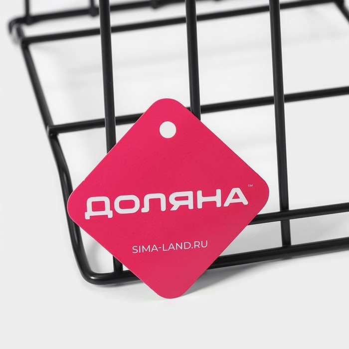 Держатель для крышек и разделочных досок Доляна, 26&times;16&times;22 см, цвет чёрный