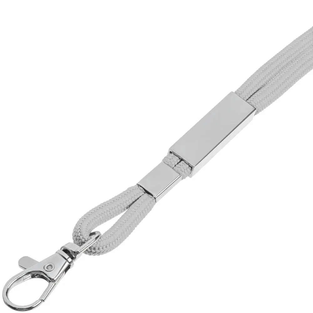 Шнурок для бейджа Tube Metal, серый