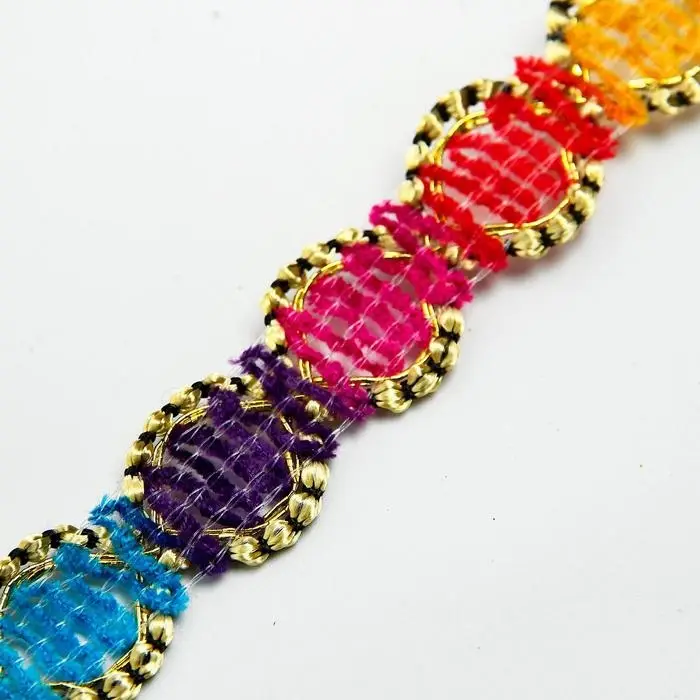 Тесьма &laquo;Многоцветная волна&raquo;, ширина 2.5 см, 1 м