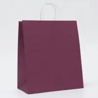 Пакет крафт сиреневый, круглая ручка, 32&times;19.5&times;37 см, 120 г