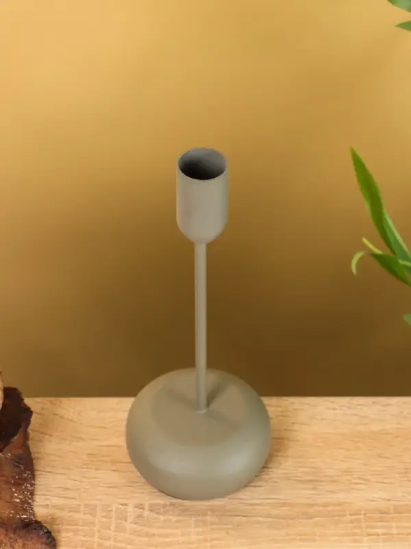 Подсвечник на 1 свечу текстурный "Графит" 8х8х20 см