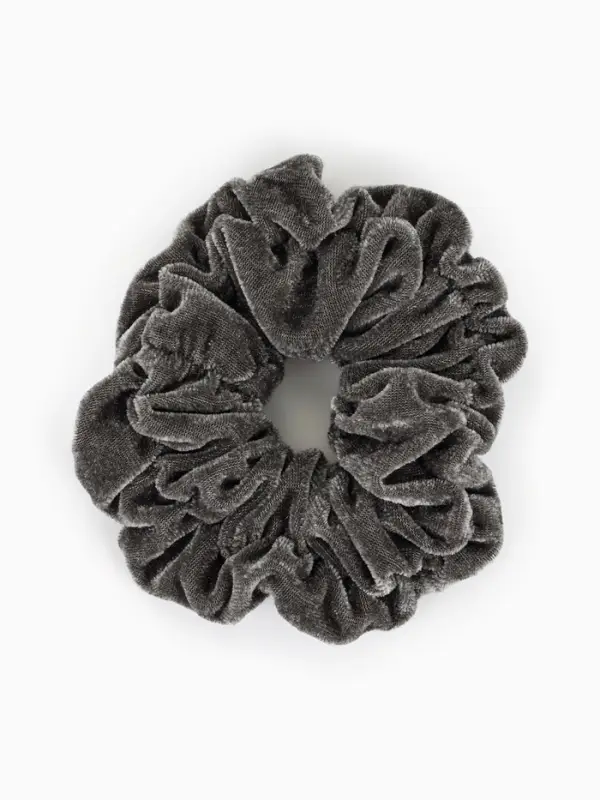 Резинка для волос &laquo;Орбита&raquo;, джемма бархат, 10 см, серая