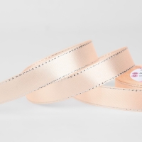 Лента атласная &laquo;Серебряные нити&raquo;, 15 мм &times; 23 &plusmn; 1 м, цвет нежно-персиковый №007