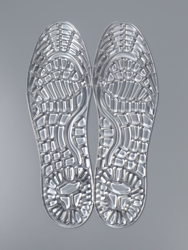 Стельки (полиэстер, силикон) на кл осн универс 41-46р-р 30см (пара) прозрач пак SS