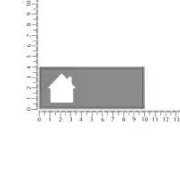 Лейбл из ПВХ с вырубкой &laquo;Дом&raquo;, серый