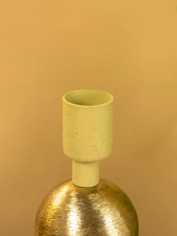 Подсвечник на 1 свечу текстурный "Олива" с 1 сферой 7,5х7,5х11,5 см