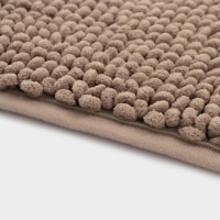 Коврик "Букли" для ванной 50х80 см, бежевый, микрофибра плотность 1100