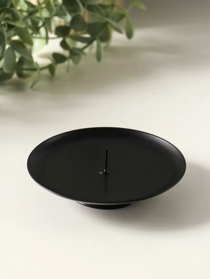 Подсвечник "Чашка на подставке" 10 см, черный