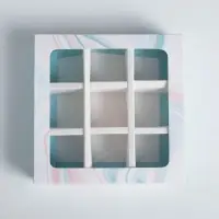 Коробка для конфет, кондитерская упаковка, 9 ячеек, Only for you 14.5 х 14.5 х 3.5 см