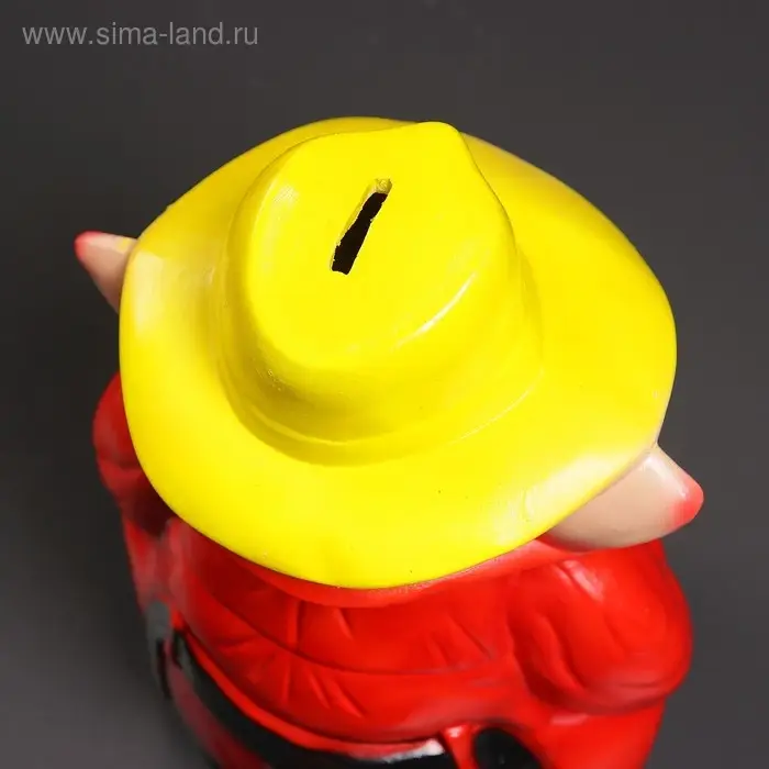 Копилка "Поросенок детектив" 27х18х16см гипс