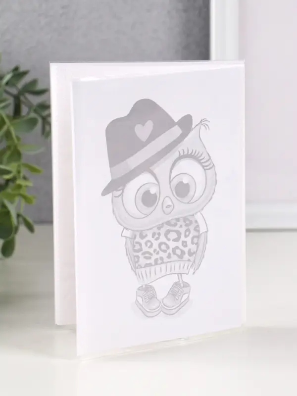 Фотоальбом 36 фото 10X15см, "Совёнок в шляпе",  ПП карм.,мягкая обложка